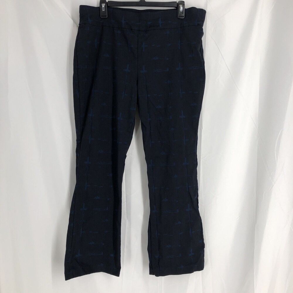Alfani Dress Pants Womens Size 18w Blue Pattern Ankle